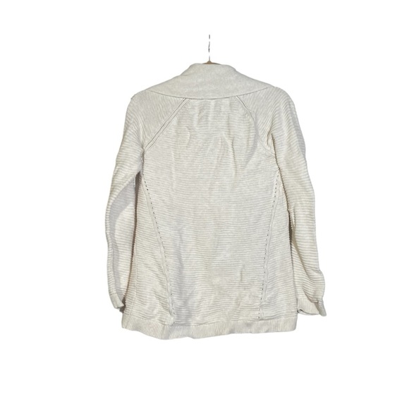 L.L. Bean Women's Open Front Cardigan Size Medium White - Picture 2 of 8